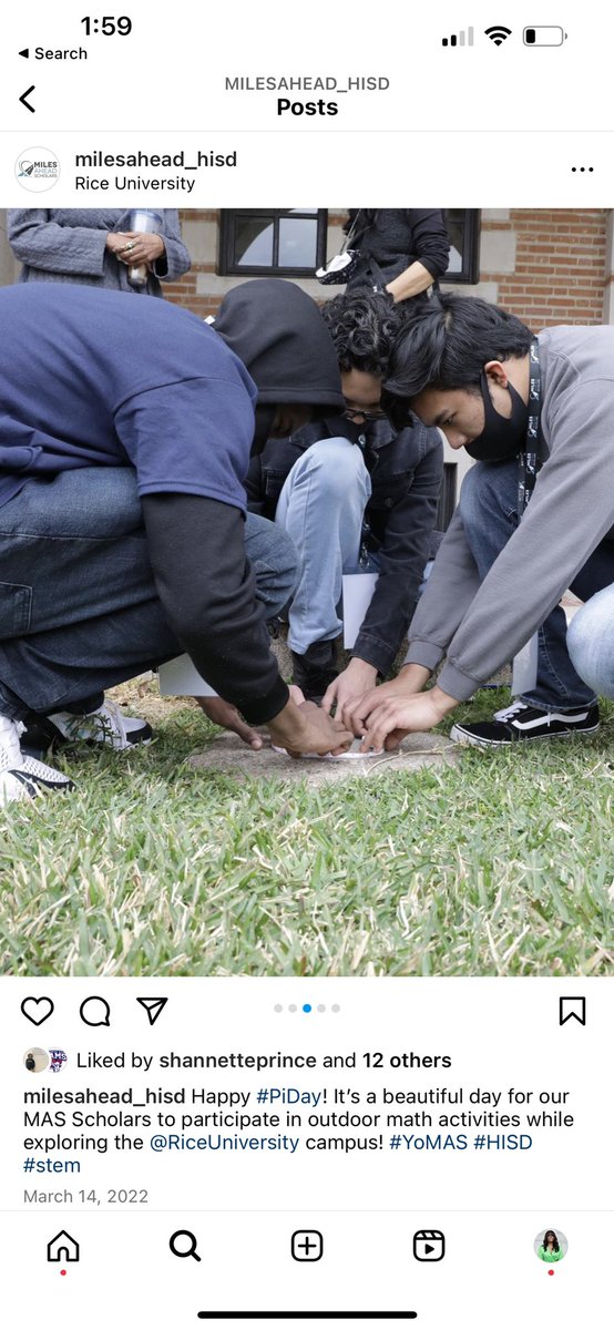 MilesAhead_HISD's tweet photo. Happy #PiDay! A year ago our MAS Scholars had the opportunity  to participate in outdoor math activities while exploring the @RiceUniversity campus! 

It’s always a GREAT day to be a #MASscholar 🙌🏾 #YoMAS‼️ https://t.co/ljPZgfIhtN