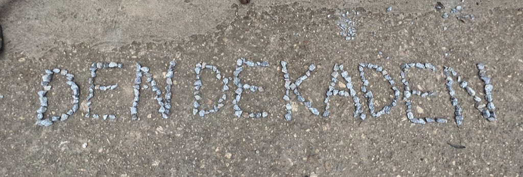 _ade0's tweet photo. Currently in my practice year and I do work all day. I thought about what to do to show my love for @DenDekaDen at work. Then I did these:
1. Inscribed on the freshly built concrete
2. Used granite to write out the name.
That’s all I could do as a civil engineering student https://t.co/e8M844QLbl