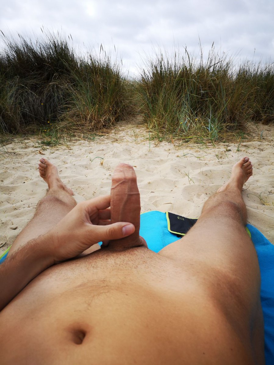 The moment you hope nobody comes over the dune! 
#naturist #naturists #naked #nude #nudebeach #naturistbeach #shaven #semi #erection #boner #amateur #smooth
