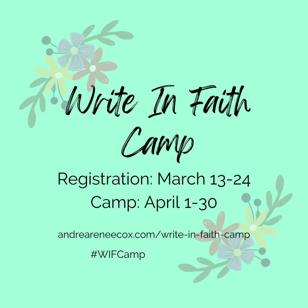 screenwriter87's tweet photo. Need an encouraging place to do some writing this April? Registration for Write In Faith Camp is March 13-24. #WIFCamp #writingcommunity #ChristianWriters #Christianwritingcommunity #writing #writingcamp https://t.co/TmW6ovF1Mv https://t.co/9YLqk4JfDD