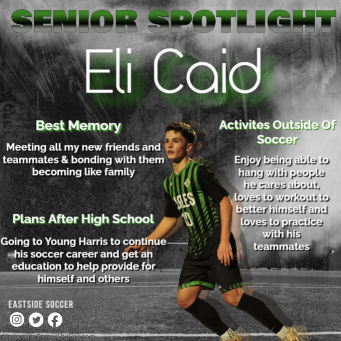 SoccerEastside's tweet photo. 2023 𝓔𝓗𝓢 𝓢𝓮𝓷𝓲𝓸𝓻 𝓢𝓹𝓸𝓽𝓵𝓲𝓰𝓱𝓽 @elicaid1 

Thank You For Your Hard Work &amp; Dedication On &amp; Off The Field ‼️

#WeBleedGreen🦅 https://t.co/ynrxFkv4W2