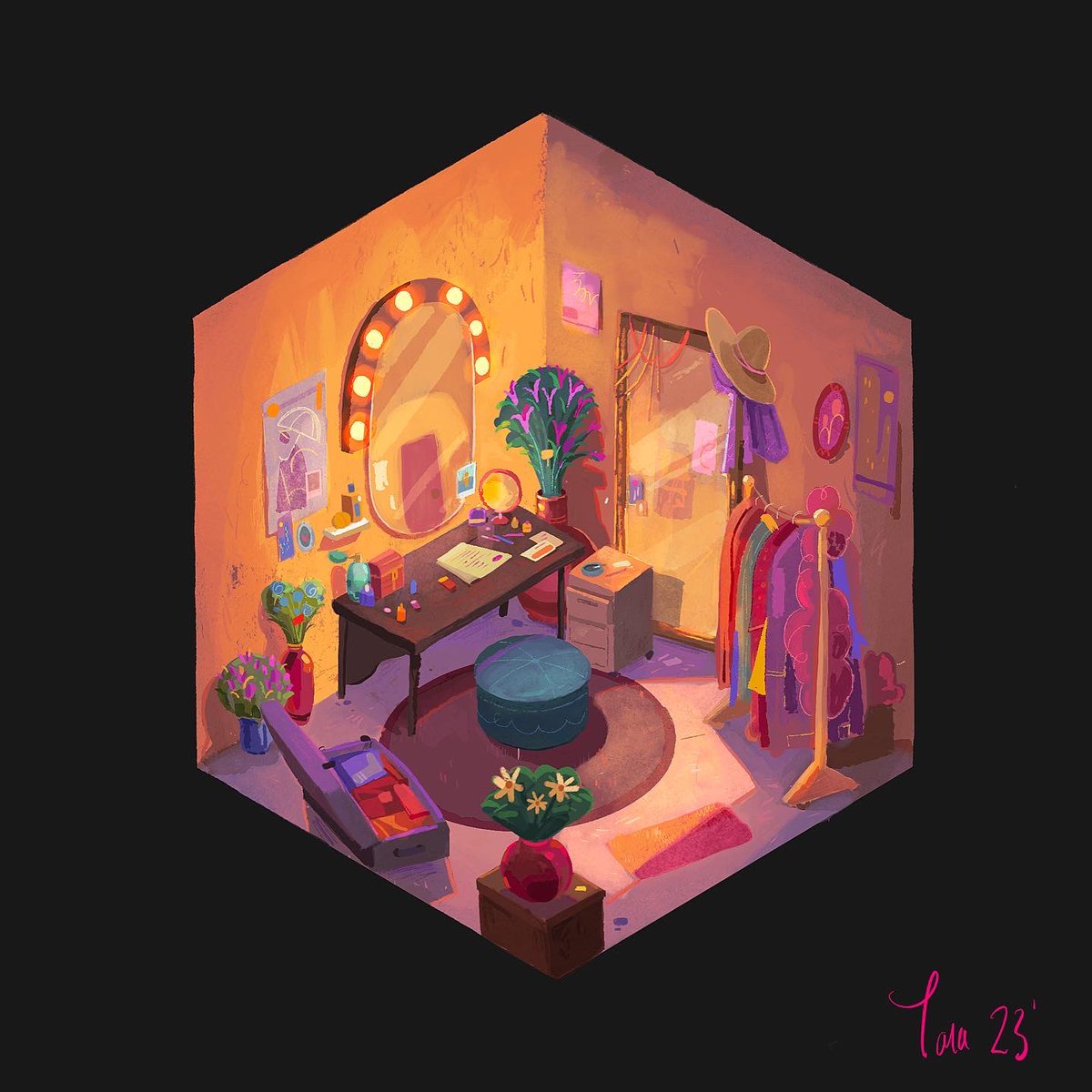 「I'm tying to get better with designing i」|Tara Woodsのイラスト