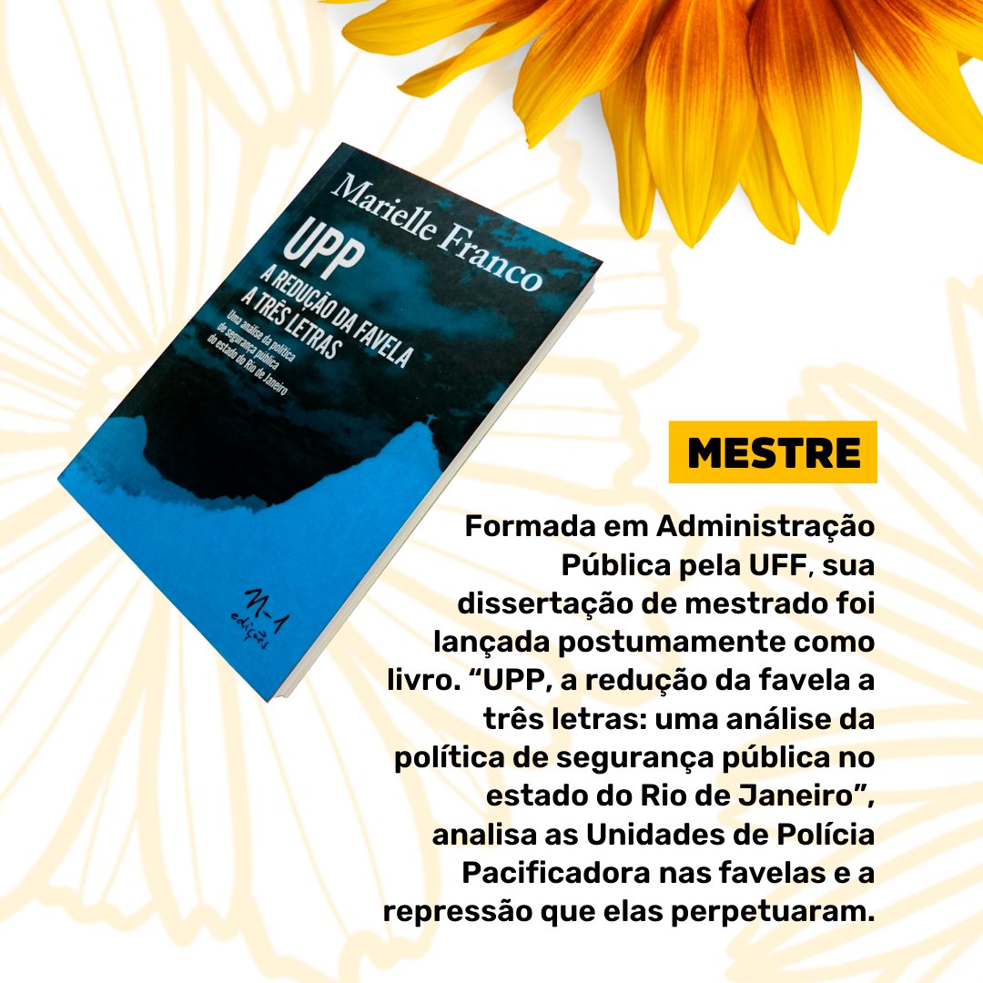RjSepe's tweet photo. 🌻Educação e luta política têm o poder de transformar a realidade. Marielle é símbolo de resistência e suas sementes mostram que não se cala uma luta tão potente. Contudo, são 5 anos sem respostas sobre um crime tão brutal. 

#quemmandoumatarmarielle https://t.co/A48YHPJfjj