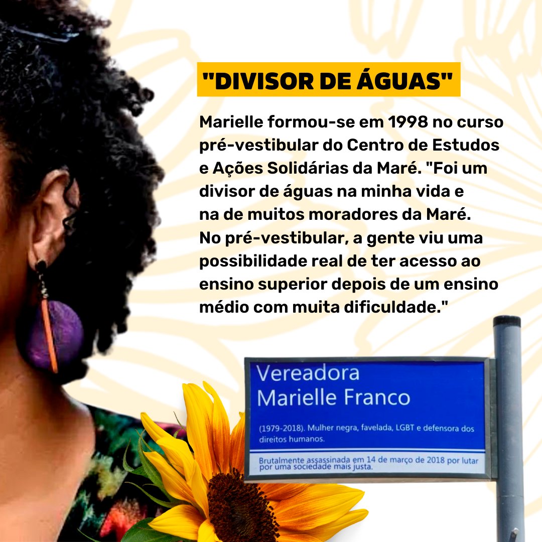 RjSepe's tweet photo. 🌻Educação e luta política têm o poder de transformar a realidade. Marielle é símbolo de resistência e suas sementes mostram que não se cala uma luta tão potente. Contudo, são 5 anos sem respostas sobre um crime tão brutal. 

#quemmandoumatarmarielle https://t.co/A48YHPJfjj