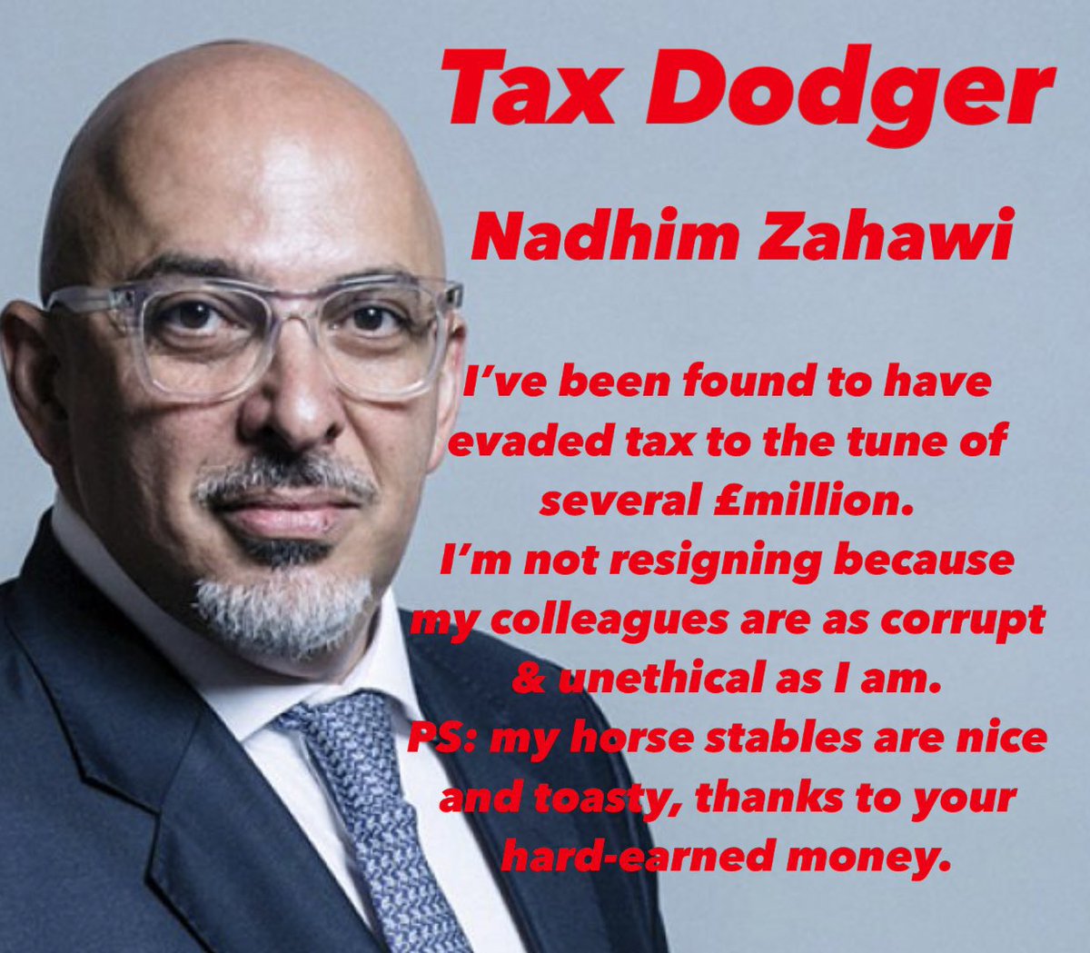 If asylum seekers had the right to work, they'd pay more tax than Nadhim Zahawi.

RETWEET if you think Zahawi should face charges.

#TaxDodger