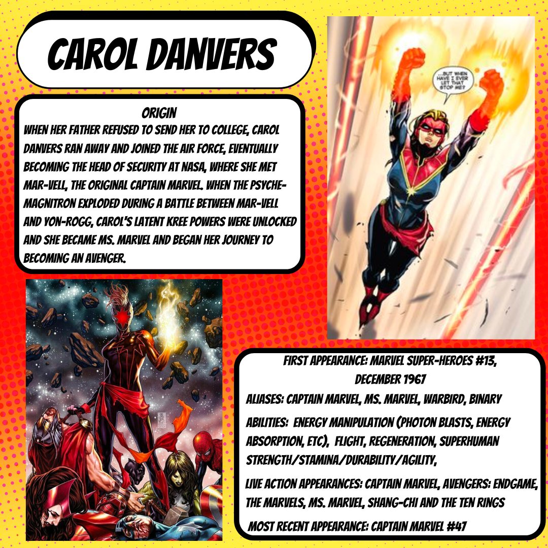 UNCGWGSS's tweet image. Happy WHM! Check out some of our favorite Marvel heroes across the decades. Full list can be found on our facebook + insta!

#uncg #uncgwgss #wgss #wcw #whm #ncbd