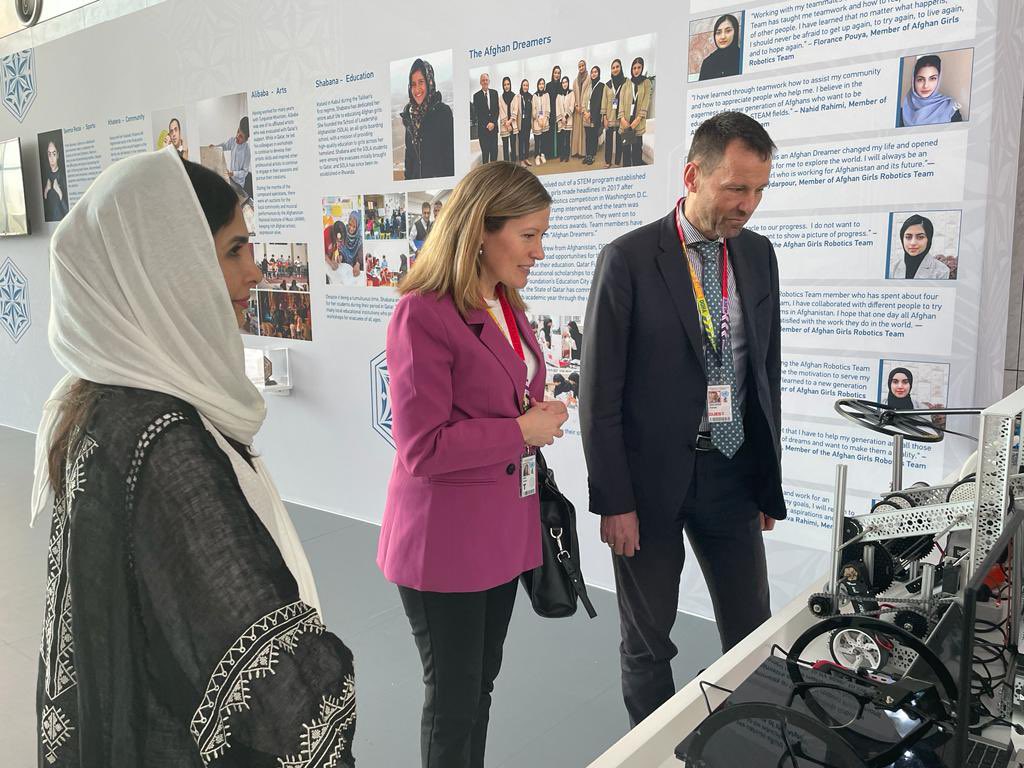Thank you <a href="/Lolwah_Alkhater/">لولوة الخاطر Lolwah Alkhater</a> for your incredible support &amp; a chance to the #AfghanDreamers to exhibit their Robots during the LDC5 at UNGA in Doha Qatar.They had a chance 2 meet with political leaders &amp; UN officials 2 discuss importance of quality &amp; access to education for everyone