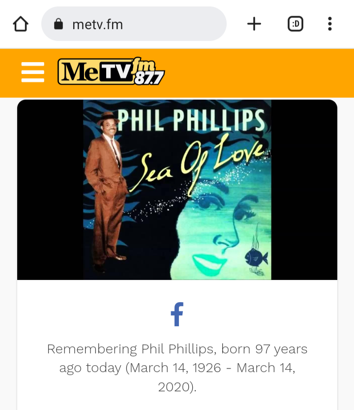 VenusInMomJeans's tweet photo. #BackToBackSnack on 87.7FM @MeTVFM radio 3pm daily. Listen Live: https://t.co/fBT7nll9Ay, Audacy app #SeaOfLove sung by #PhilPhillipsAndTheTwilights (1958) and sung by #Honeydrippers (1984). Phillips wrote the song, his only number one hit. #HappyHeavenlyBirthday #PhilPhillips🕊️ https://t.co/XKXna7uY6D