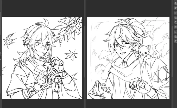 //Wip
Lord give me strength to finish their white day art 🧎‍♀️🧎‍♀️ 