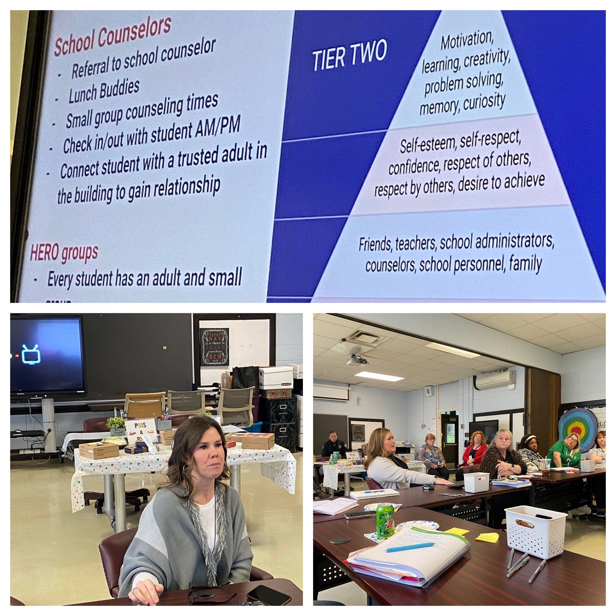 M_Wills2329's tweet photo. Jessica Alberson and Allison Ethridge for sharing PBIS information with teachers @Desbears today! #positivebehaviorinterventions @JessicaAlberson https://t.co/MvLZ01Yxtf