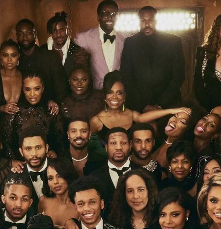 No, that is not my arm holding <a href="/theestallion/">TINA SNOW</a> hair back, and yes, this is a real, beautiful photo of some talented Black folk from the #VanityFairOscarParty.