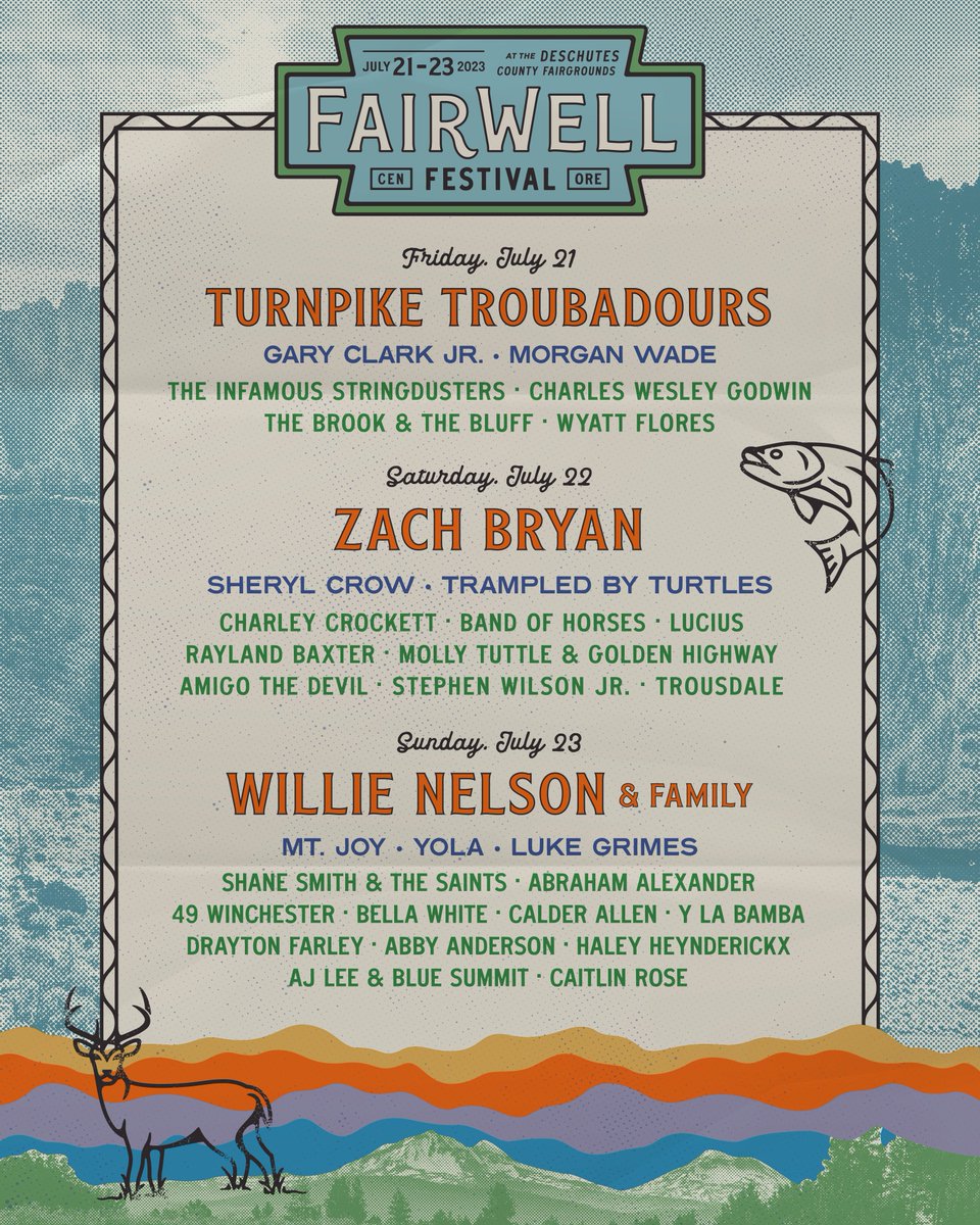Excited to play the first-ever @fairwellfest this July in Redmond, Oregon! 

Presale begins Thursday at 10am PT. Sign up for a presale code: fairwellfestival.com