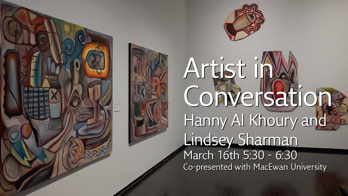 There’s still time to register for our conversation with artist <a href="/khouryhanny/">Hanny Khoury</a> and curator Lindsey Sharman on Mar. 16 at 5:30pm. Learn more about ‘La La Lands,’ on now in the <a href="/RBC/">RBC</a> New Works Gallery: bit.ly/3Z6Od5s 

#HannyAlKhoury #YegDT #YegArt