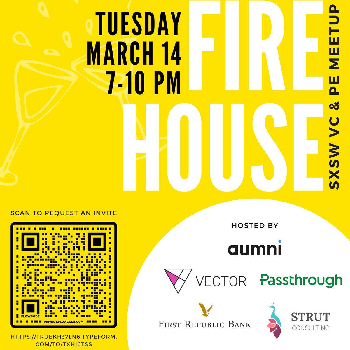 Aumni, Inc. (@getaumni) on Twitter photo Excited to be co-hosting our #SXSW #VC and #PE meetup this evening at 7pm together with <a href="/Vector_AIS/">Vector AIS</a> <a href="/PassthroughInc/">Passthrough</a> <a href="/StrutLLC/">Strut Consulting</a> & @firstrepublic at the <a href="/austinfirehouse/">Austin Firehouse</a> in downtown Austin!
#sxsw2023 #venturecapital #investors #privateequity Excited to be co-hosting our #SXSW #VC and #PE meetup this evening at 7pm together with <a href="/Vector_AIS/">Vector AIS</a> <a href="/PassthroughInc/">Passthrough</a> <a href="/StrutLLC/">Strut Consulting</a> & @firstrepublic at the <a href="/austinfirehouse/">Austin Firehouse</a> in downtown Austin!
#sxsw2023 #venturecapital #investors #privateequity