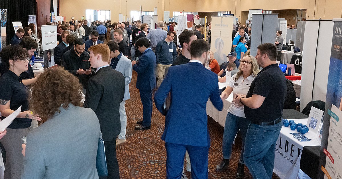 UAkron_Engr's tweet photo. Making the difference and preparing #FutureEngineers – our co-op and placement program provides students with the ultimate career preparedness tool! 🤝💼

Learn more: https://t.co/QsPBUNylLR

#GoZips #UAEngineering #FutureEngineers #CareerFair #ForeverAZip https://t.co/eJ4rkSyvSM