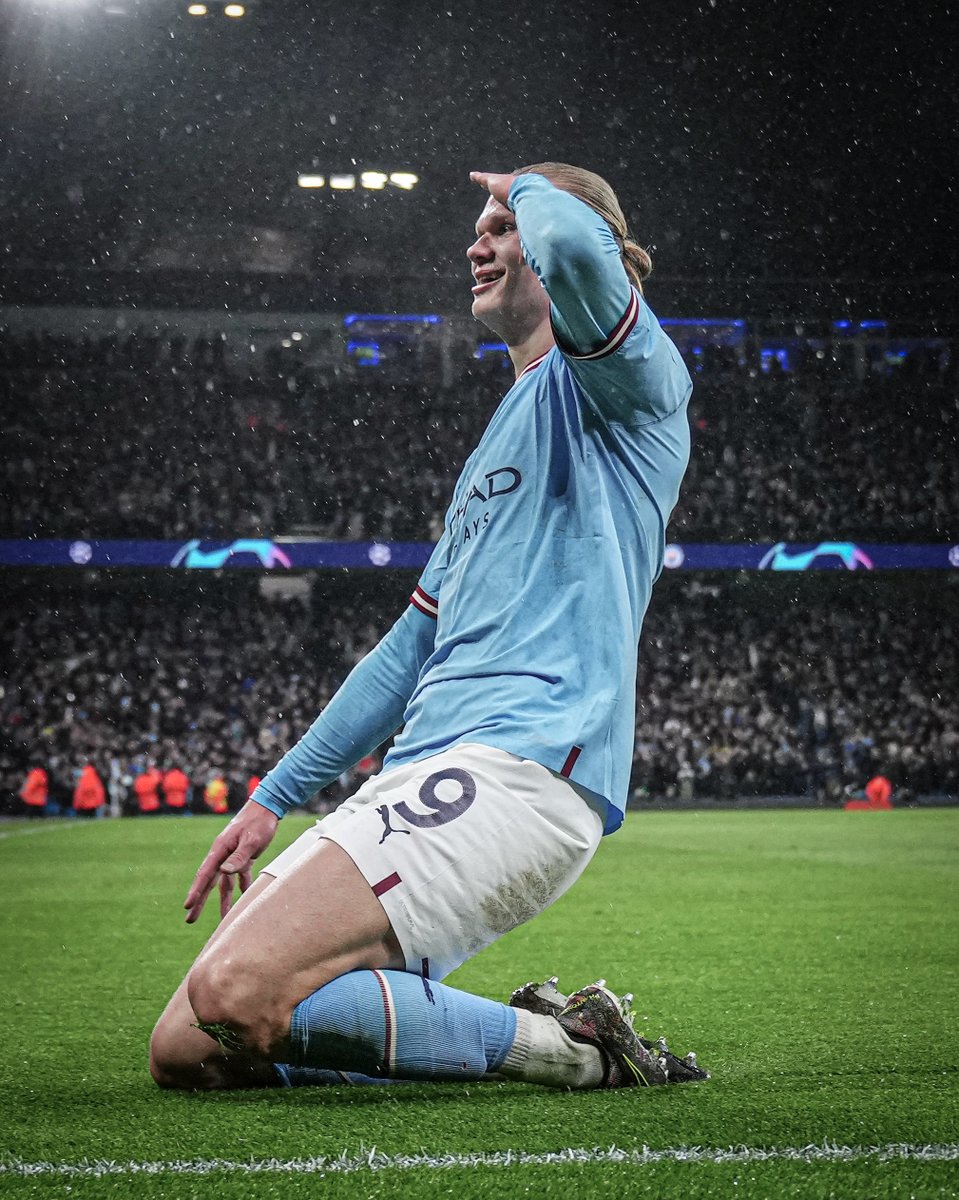 ESPNUK's tweet photo. Erling Haaland is the youngest player EVER to score 30 Champions League goals, breaking Kylian Mbappé's record 👶 https://t.co/LOjKJmsd2o