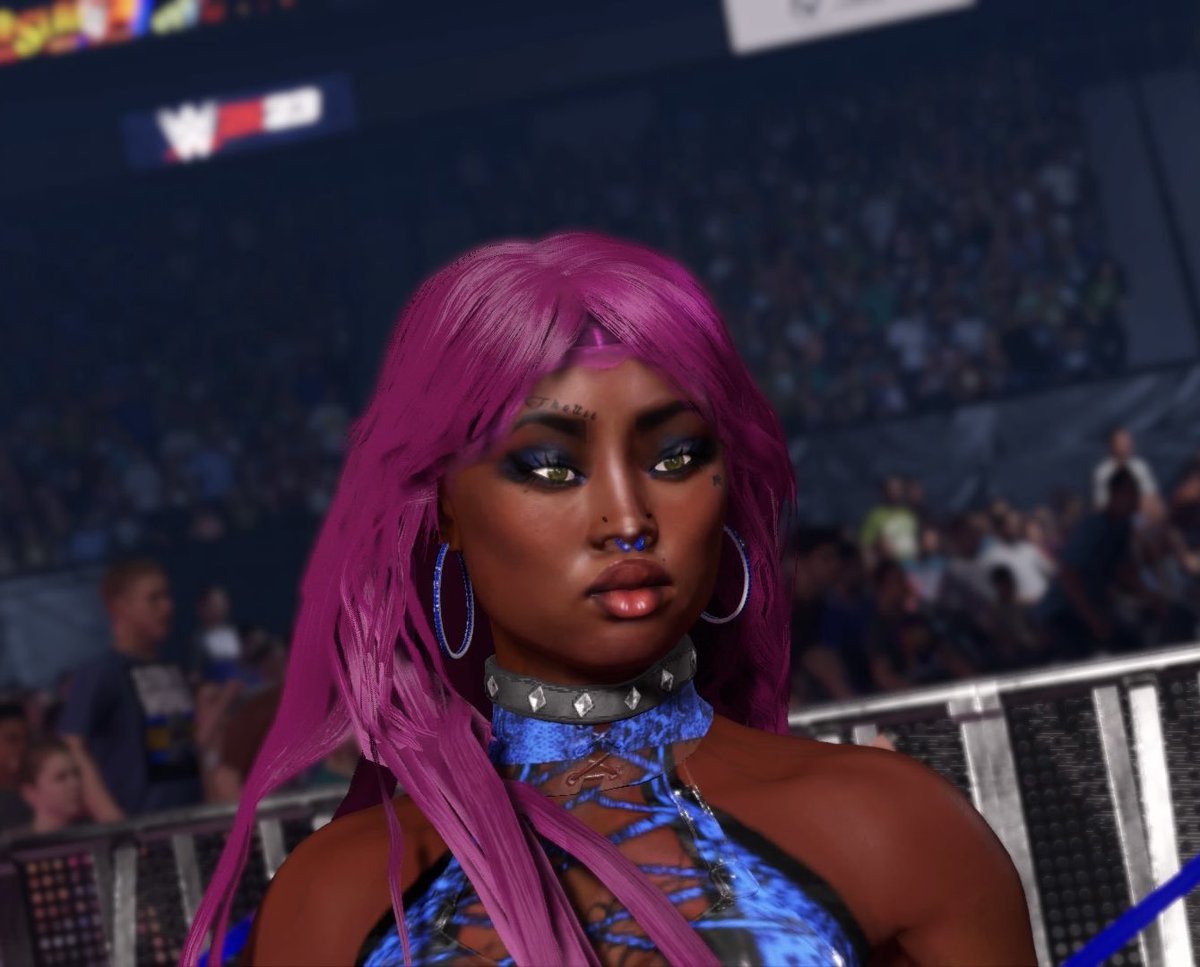 foreignthottie's tweet photo. What y’all think 🫣 attire post later maybe 🥰

 #WWE2K23 https://t.co/jYIzcLkgAj