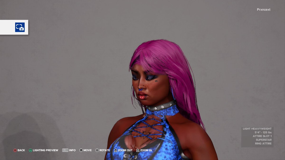 foreignthottie's tweet photo. What y’all think 🫣 attire post later maybe 🥰

 #WWE2K23 https://t.co/jYIzcLkgAj