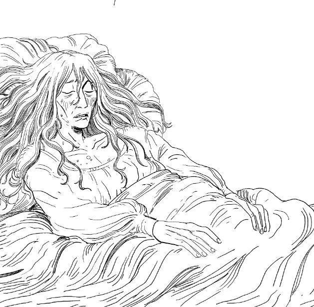 Spending an snowy afternoon with a blanket and coffee while drawing someone dying from a plague. As one does 😌 