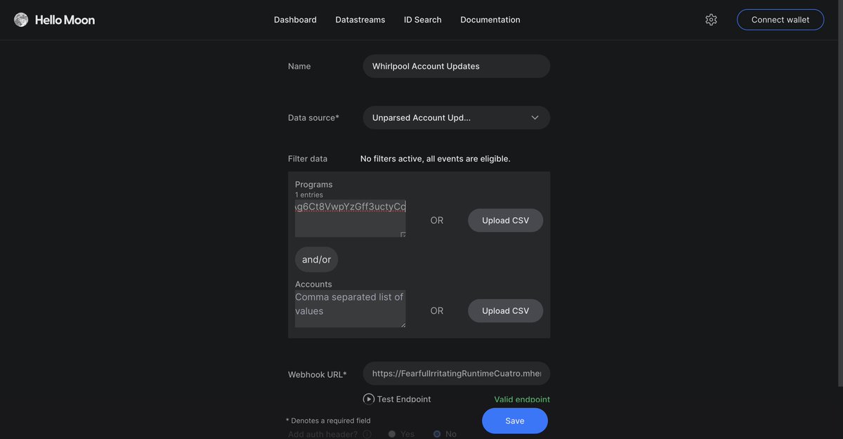 Excited to announce ACCOUNT STATE UPDATES in webhooks &amp; websockets! 🤯

Engage with account state data directly through webhook pushes rather than spamming RPC nodes to keep your dApp current with state for any / all accounts on-chain 🤯🤯🤯

Build with hellomoon.io/developers 🫡