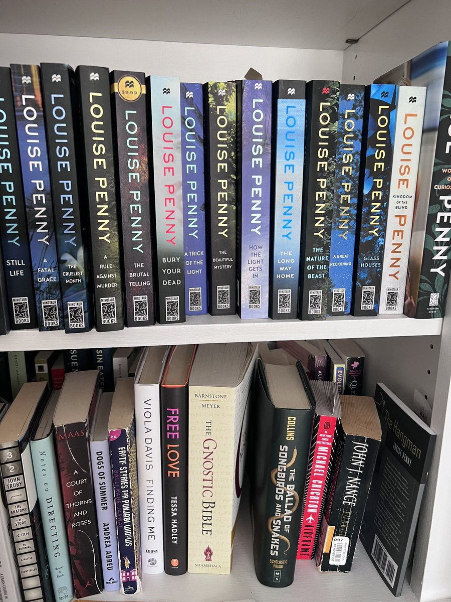 holbsolutions's tweet photo. @goodreads All of Louise Penny’s books, started with “A World of Curiosities” then began the series and have completed all but three in 2 months. They are so good. https://t.co/8rE3qxhggl