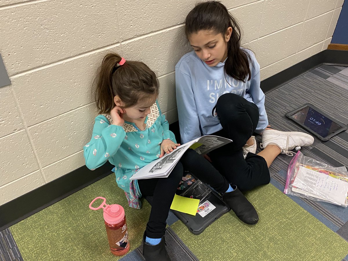 Practice is always more fun with a partner! #readingbuddies <a href="/WaukeshaSTEM/">Waukesha STEM</a>