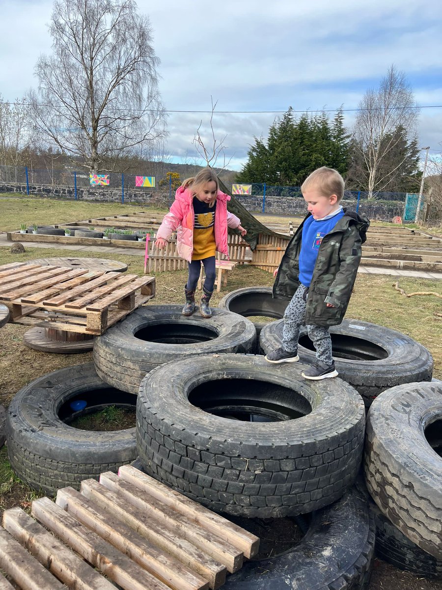 nurserydennyps's tweet photo. Our outdoor zone has been super busy and lots developing with our loose parts this week. New tyre climbing wall, cable drum slide, obstacle course to name but a few. The children have been really developing their gross motor and balancing skills. #outdoors #looseparts #newspaces https://t.co/KK8ZbSVUHh