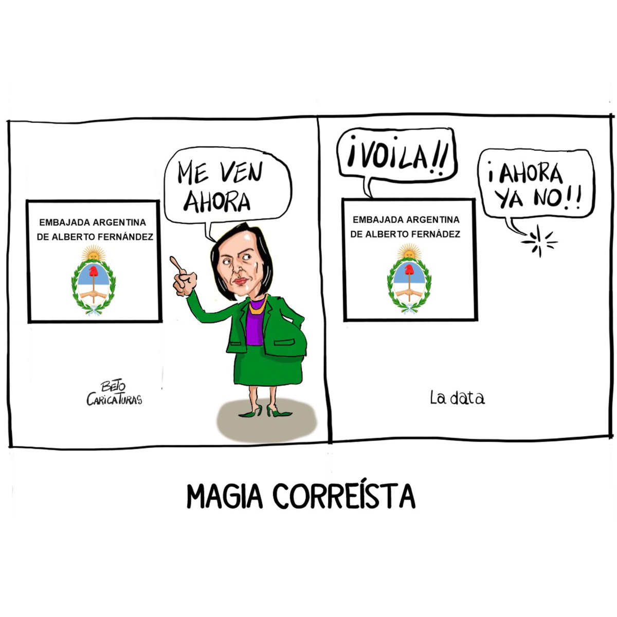 ElDatoEcua's tweet photo. #DataCaricatura María Duarte se escapa de la Embajada de Argentina.
👍 Síguenos en… 👉La Data👈
🔔 Activa la campanita de notificaciones.
🎨 Beto Caricatura
#ladata #MariaDuarte #politica #EmbajadadeArgentina #Ecuador #correismo #corrupcion https://t.co/zmiQE0X3cV