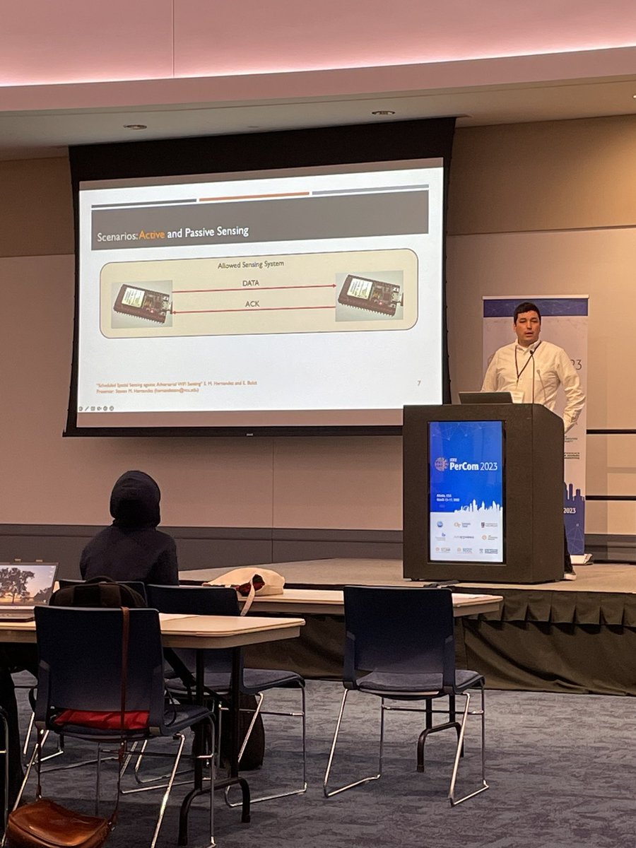 eyuphan_bulut's tweet image. Steven is presenting our paper titled “Scheduled Spatial Sensing against Adversarial WiFi Sensing” at @IEEEPerCom #Percom2023.