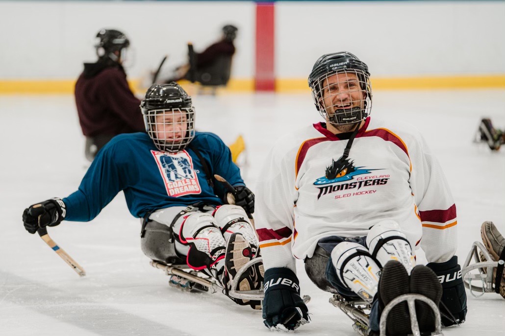 monstershockey's tweet photo. We had a blast at our Try Sled Hockey Clinic with @adaptivesportoh last night! Thank you to all who came out to learn more and we hope to see some new Cleveland Monsters Sled Hockey players next season! 😁 https://t.co/G4dOThFPHX