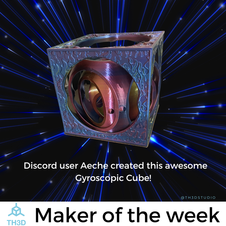 TH3DStudio's tweet photo. Check out this amazing Gyroscopic Cube printed on a SOVOL SV06 by our Maker of the Week, Aeche! The detail and precision are absolutely stunning. Great work, Aeche! #3dprinting #makeroftheweek #SOVOL #SV06 #TH3DStudio
Link to STL: https://t.co/k3pmE06MQx https://t.co/EXMNcGw0Zg