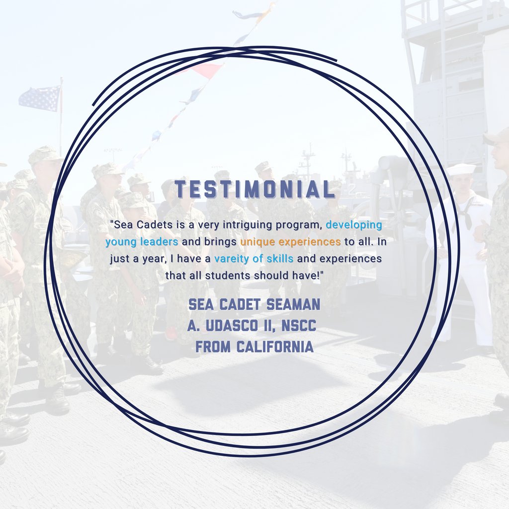 This week we're featuring testimonials from our cadets about our youth program! • What is your favorite Sea Cadet advanced training?