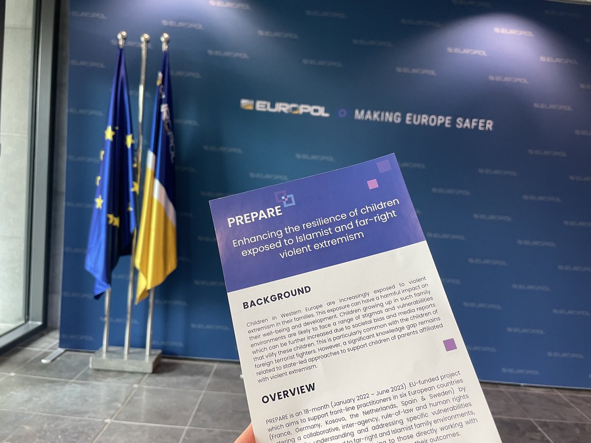 Joana_Cook's tweet image. I had the great pleasure today to speak about two recent projects at ⁦@Europol⁩ #ECTC conference. First, I discussed @PREPARE_EU⁩ and some of the shared features of life of children in jihadist and far right-affiliated families. /1