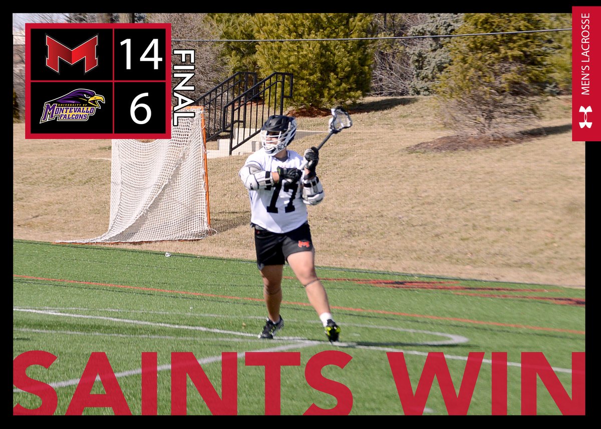 🥍MLAX Winner! The Saints <a href="/MaryvilleLAX/">Maryville University Lacrosse</a> take down Montevallo 14-6 for a road victory. Clayton Cerett and Ethan Olson both with hat tricks, while Ben Foster had three assists.

🐾🥍 #BigRedM #GLVCmlax