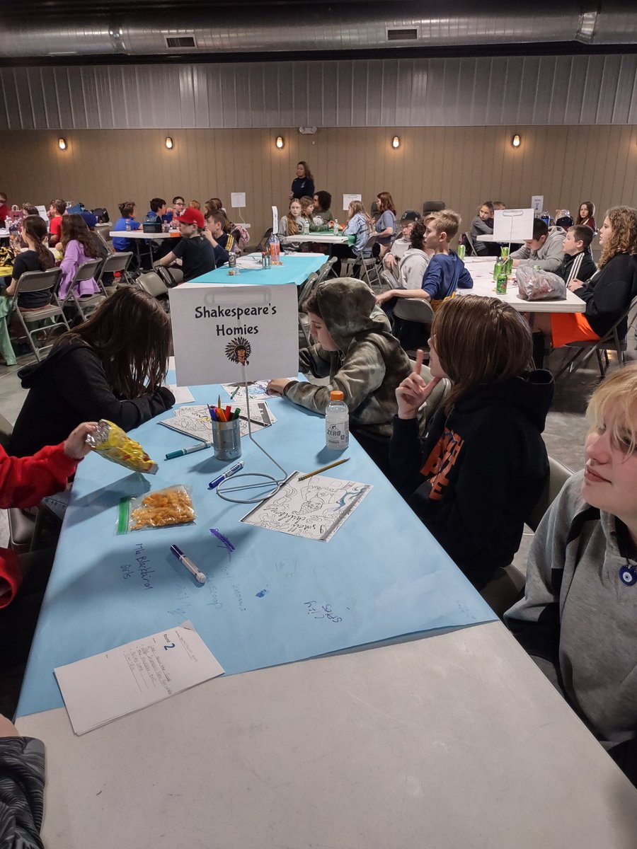 LibraryNpms's tweet image. Our 6th graders were working hard today to answer trivia questions about this year&apos;s Mark Twain nominees. What a fun day of competing against other area schools at our first Book Battle! #NPMSGrizzlies #WSDLibraries