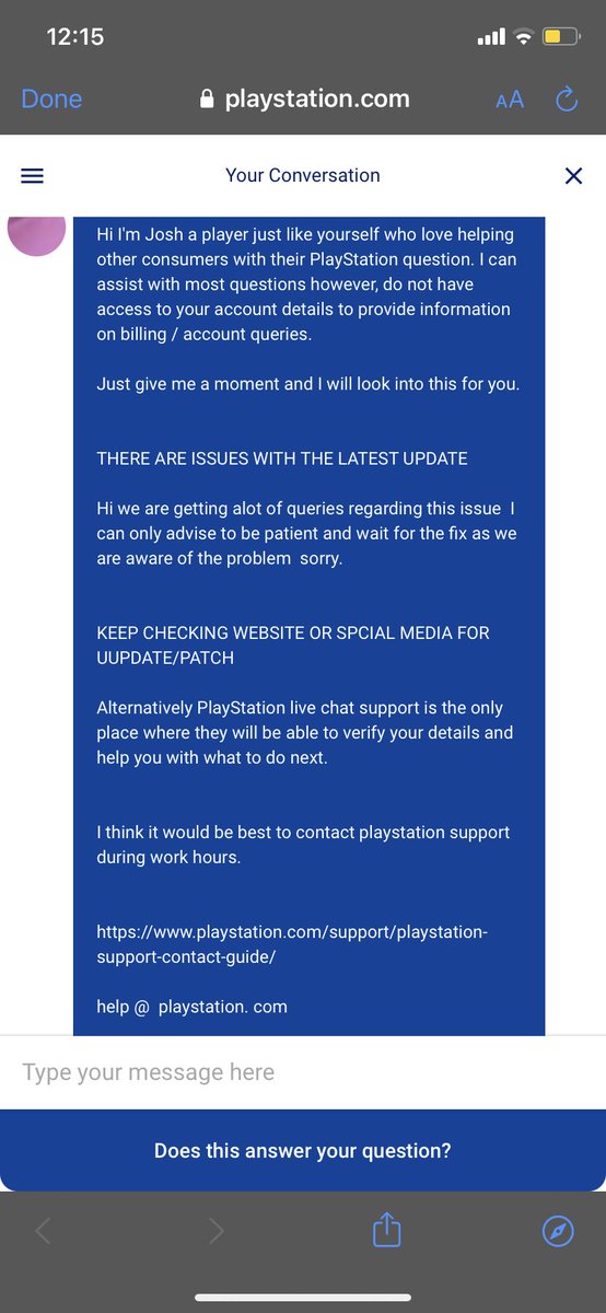 Unknownstoner14's tweet photo. @GodzillaSpirit No they aren’t go and call them n see what they say because to me they keep telling me this for the past whole week. @PlayStation @AskPlayStation 
FIX IT https://t.co/J4cQ5tdjWi