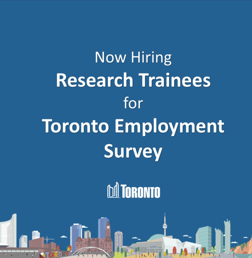 CityPlanTO's tweet photo. Planning, Geography, GIS, and Environmental Studies students: the Toronto Employment Survey is hiring! Help collect data the City uses to plan future development and services. Apply at: https://t.co/3du1En7fk9 https://t.co/Ok28uJ6f8w