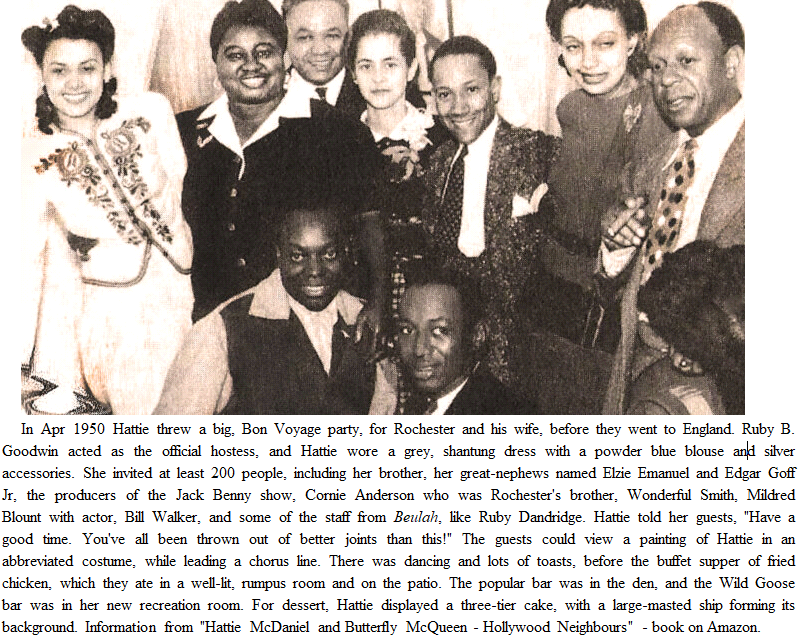 Hattie McDaniel earnt a good living in Gone With the Wind and other movies. She enjoyed throwing big parties for her many friends, at her large house.  #oldmoviestars #TCM #oldHollywood #oldmovies #GWTW #GONEWITHTHEWIND #TCMparty #HattieMcDaniel #ButterflyMcQueen #blackactress