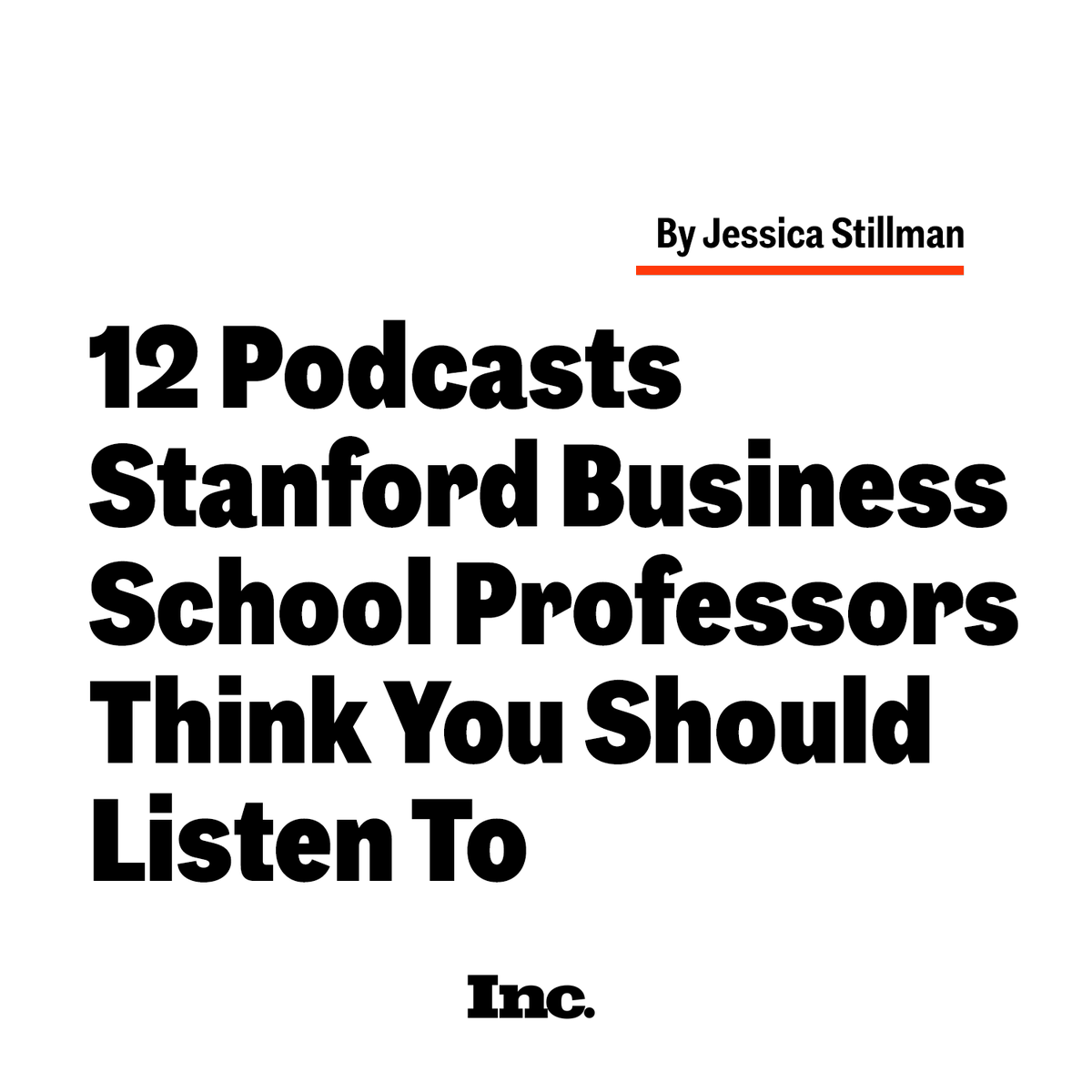 Back in the car (or on the train) more? Use your commute to expand your mind with these podcast picks from Stanford professors. on.inc.com/nqzR9v7