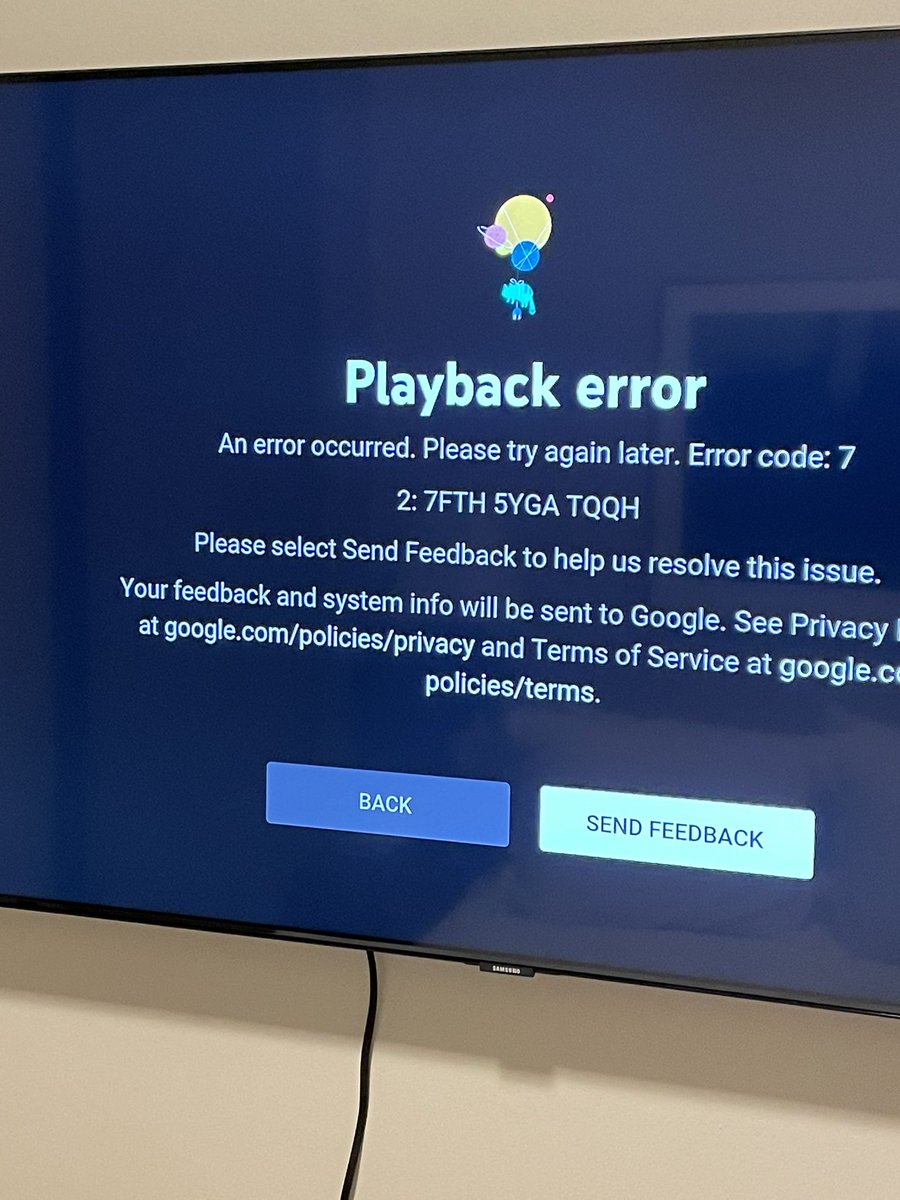 gavsview's tweet photo. @TeamYouTube Has been loading programming available but gives a playback error when hitting start. Tried both router and TV reset.  Other streaming platforms (Hulu,HBOMax, youtube, Netflix) are all functioning.  This is WIFI access not hardwired. https://t.co/fTUCxQrEmP