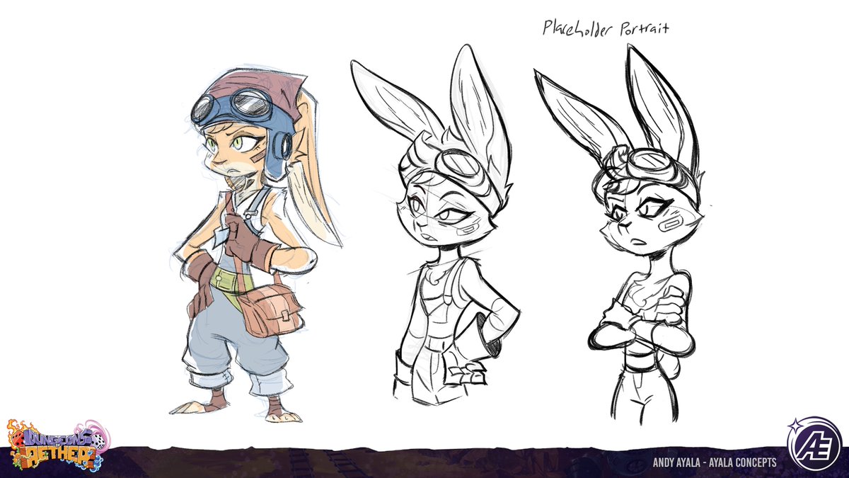 YeahBeezii's tweet image. Concept art of Ayala!

Over time, she went from minor NPC role to becoming more integral to the story, sort of as Fleet&apos;s mentor figure.
#dungeonsofaether