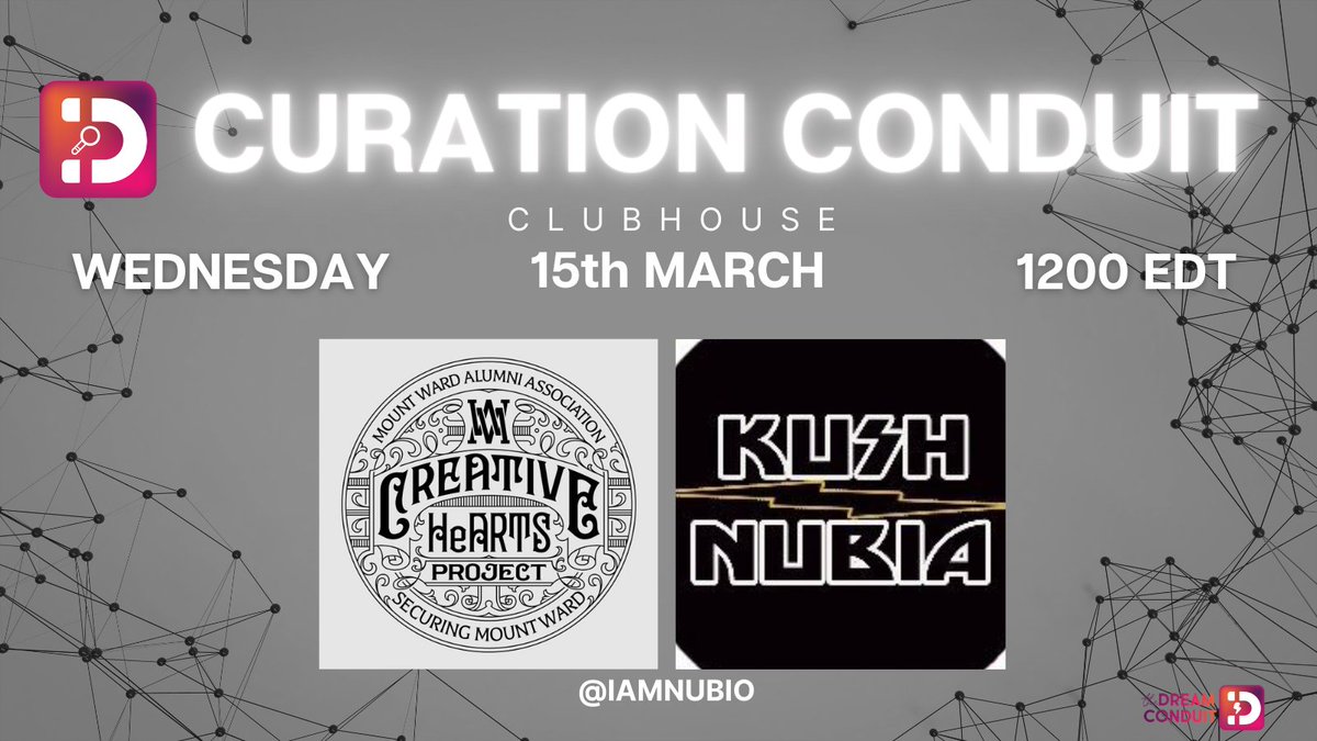 LiannaAdams's tweet photo. ⚠️ TIME CHANGE ⚠️
➡️1200EDT⬅️
#CURATIONCONDUIT convo w/ @iamnubio on the #CreativeHeARTS fundraise project for MT.Ward tmrrw 15MAR.
✳️ @RamiWrites @LowSleazy @VeroDalla @D_A_Koroma @BANGbro_ibro @i_woode @PandaMoan_Ium
Tap in ➡️ https://t.co/gwrXUe6Blq
#Web3
Details ⬇️ https://t.co/GfojLruZn4