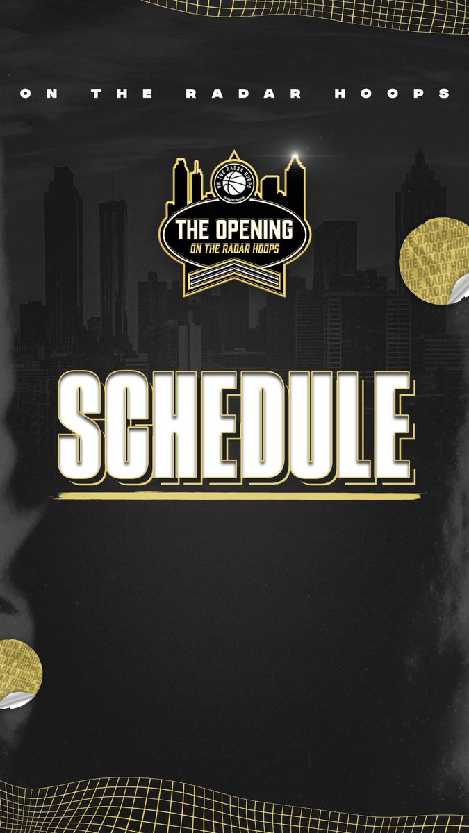 🚨 The Opening - Schedule 🚨 

🗓: March 18th-19th
🏢: Atlanta, Georgia 

✅ Elite Competition 
✅ National Media
✅ Multiple Scouting Service
✅ Tons of post event articles
✅ Live Streamed Games

⬇️: INFO

ontheradarhoops.com/the-opening/