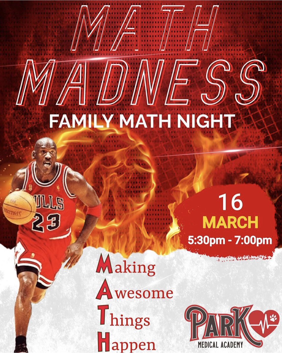 Our Math Madness themed Family Math Night will be this Thursday, March 16th from 5:30pm-7:00pm. All parents and community members are invited!!! 🏀