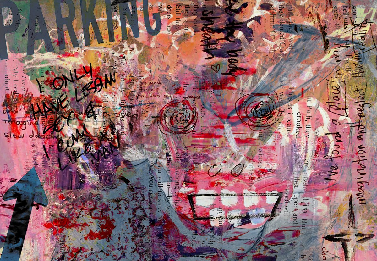 Tribal neopunk digital collage & painting