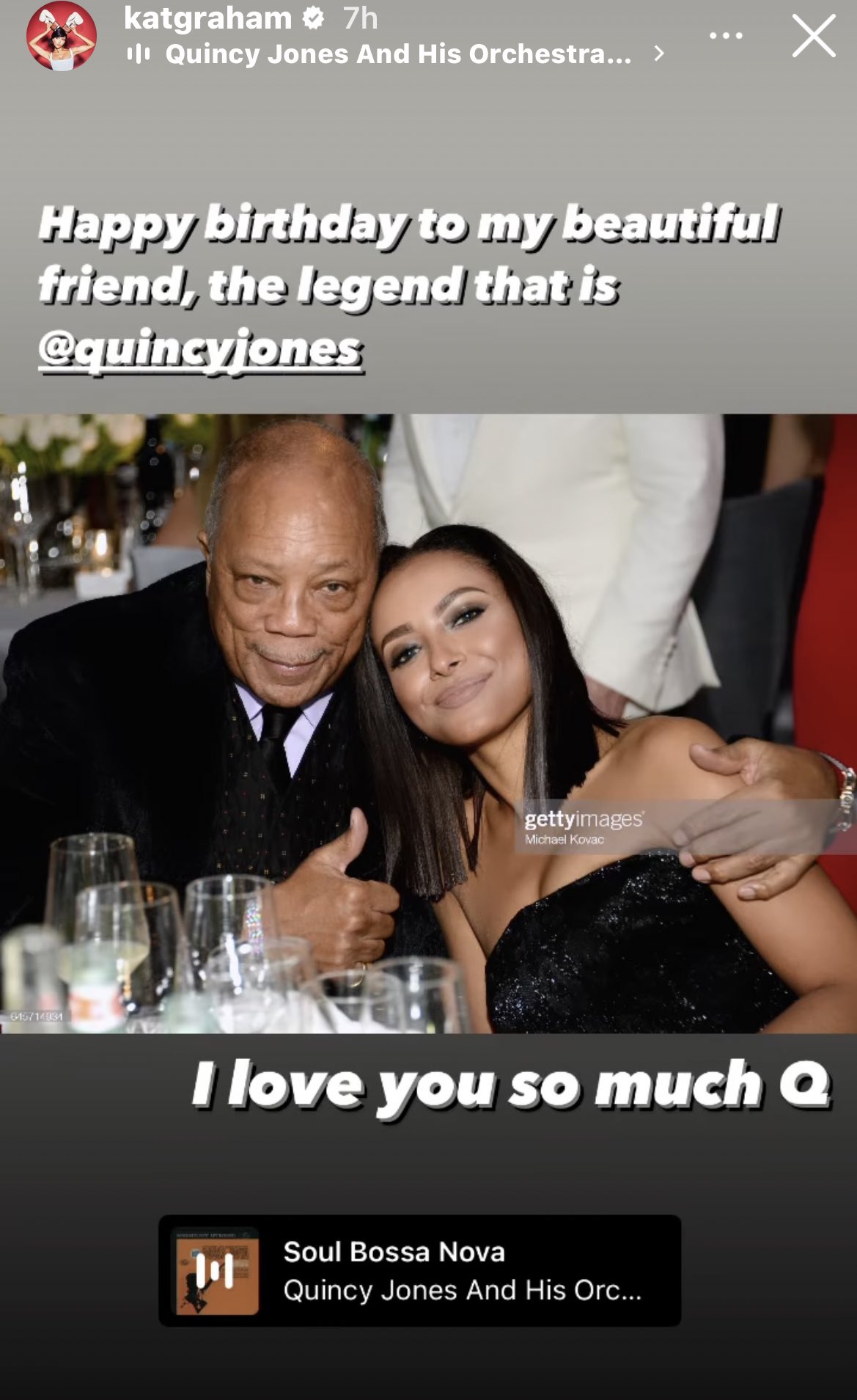 . wishes friend and musical legend, Quincy Jones, a happy birthday via Instagram stories. 