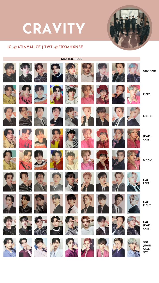 CRAVITY [MASTER:PIECE] — photocard template / wishlist 230314 ver