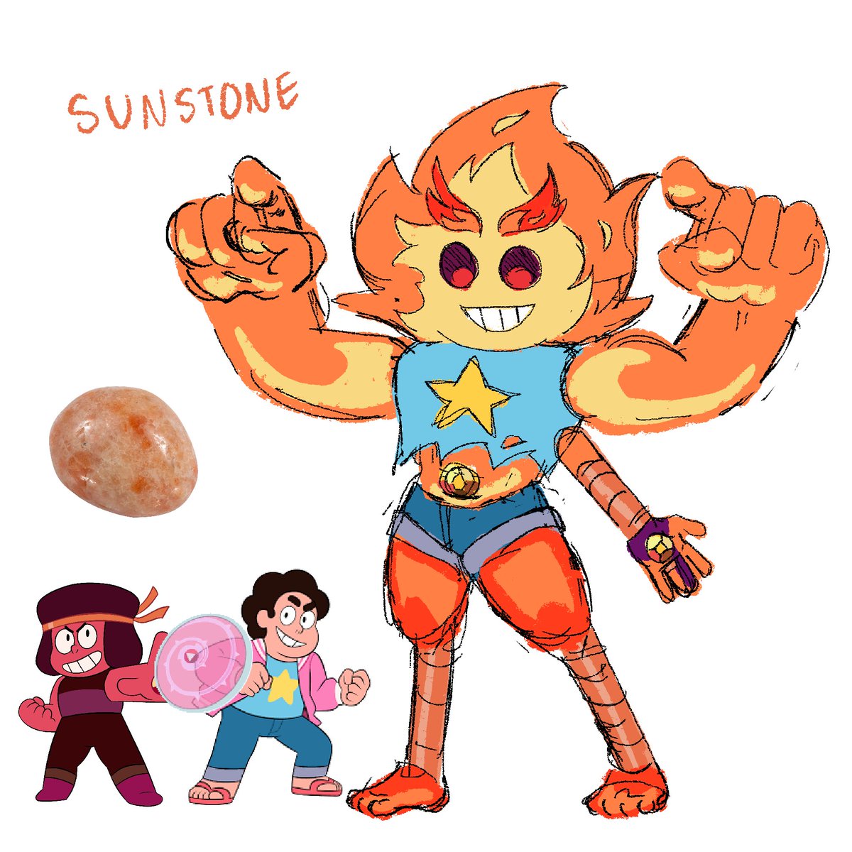 vincentzany's tweet photo. RAAAAHHH LISTEN TO ME! IT SHOULDVE BEEN LIKE THIS, SUNSTONE IS NOT A GOOD GARNET/STEVEN FUSION!! 
#StevenUniverse #StevenUniverseFuture #fanart #garnet #sunstune #characterdesign https://t.co/UXcZ76B4h2