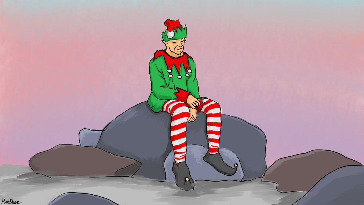 FrostbiteBC's tweet photo. Just saw this amazing painting by Mandeer of Bob the Elf looking really sad 😔 It's incredible how art can evoke such strong emotions! Check out more of Mandeer's work and other cool art at https://t.co/y5loyzRUwL #art #painting #sadness #FrostbiteBC @ManDeer666 https://t.co/m81Qo068e3
