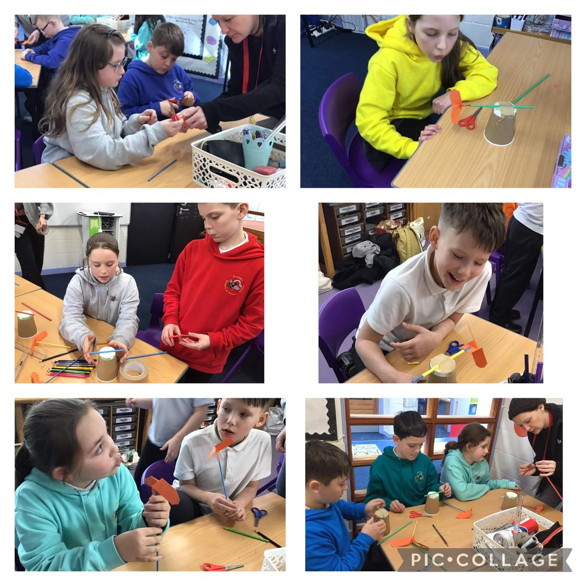 MissCorlessY6's tweet photo. Thanks to @LittleInventors and @Cumblibraries for visiting Year 5 &amp; 6 today as part of our Science Week activities! The children designed their own inventions using wind power, and had a go at making some awesome machines powered by a handmade propeller! 💨🪂🌬🌪🎈🪁 https://t.co/LwamINIgkF